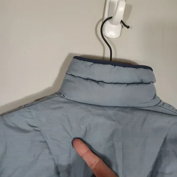 Woolrich Womens Down Coat Size Small Blue Puffer Toggle Vintage Long Jacket - Picture 6 of 12